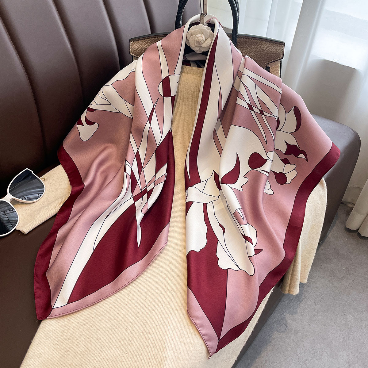 Luxury 90*90Cm Square Scarf Tw - Silk Scarf Square recension och pris