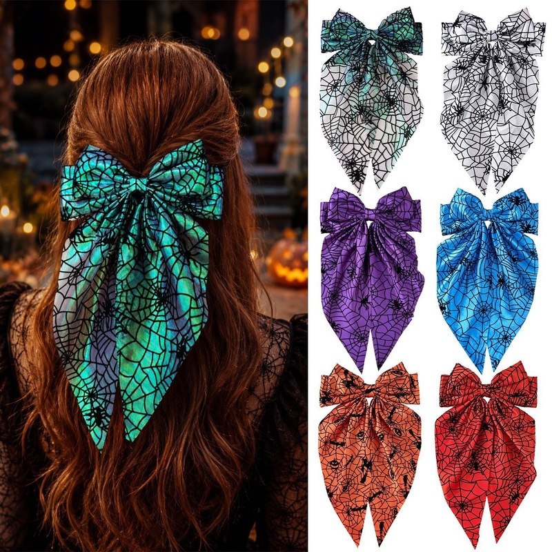 Halloween Spider Web Bow Hair  - Women'S Emo Accessories recension och pris